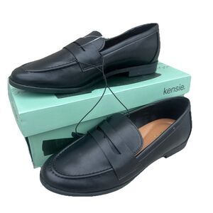 NEW Kensie Gitty Ladies Shoe Penny Loafer Cognac Black Slip-on KS242110 Size 8